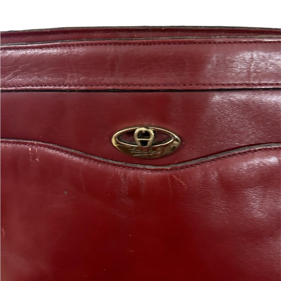 Vintage Oxblood Leather Etienne Aigner Handbag - Picture 2 of 4
